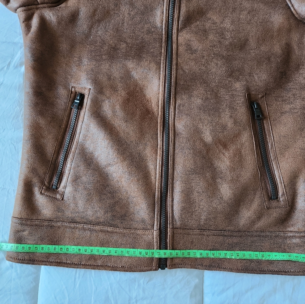 Johnston & Murphy Tan Faux Shearling Jacket - Picture 11 of 14